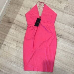 Chic Backless Pink Dress